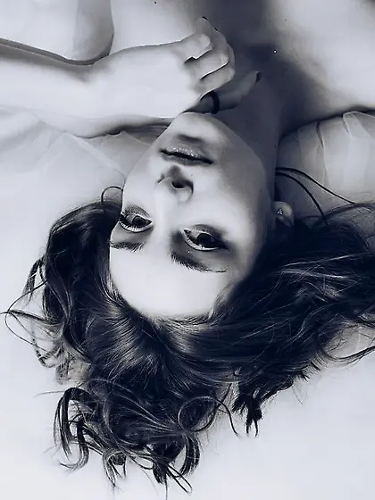 Real blue eyes girl teen