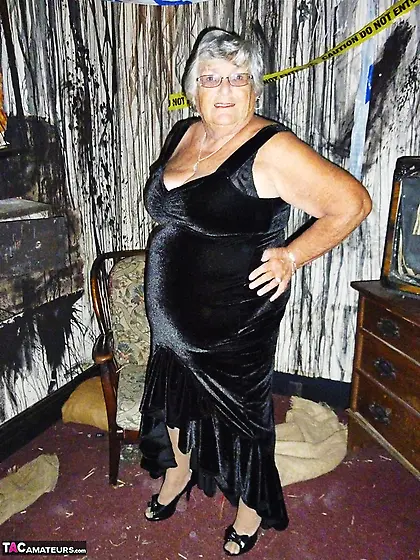 Well-formed elderly blonde short