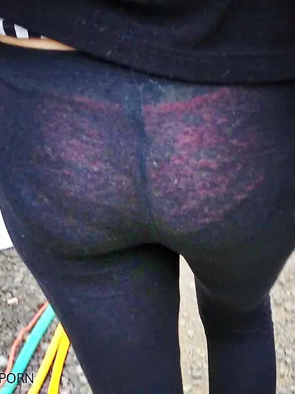 Vpl my backside in observe thru leggins