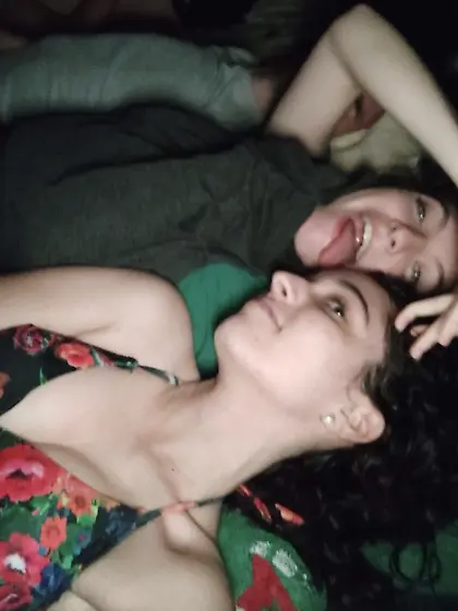 Girls On The Beach at Night