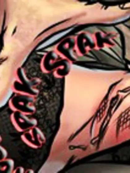 Scared girl sobs slave