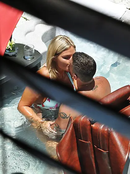 Cameryn Coxxx takes her bikini in the jacuzzi tub and swallows a