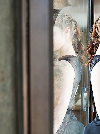 Brunette hottie sexy lingerie