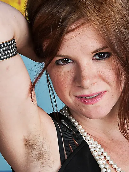 Cute red head fishnet