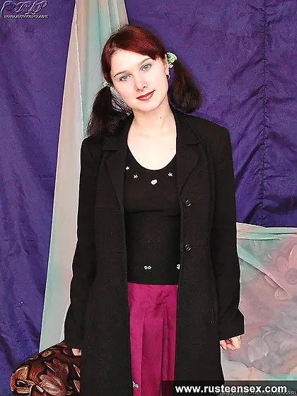 Russian teen brunette sucks cock and fucked