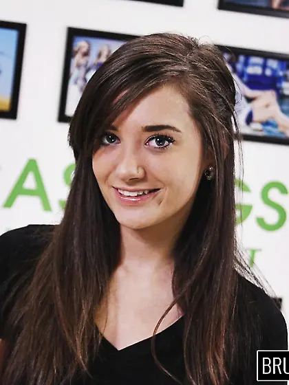 Cute shaved teen stripped