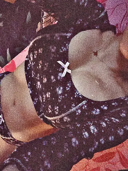 Pilates girl cleavage