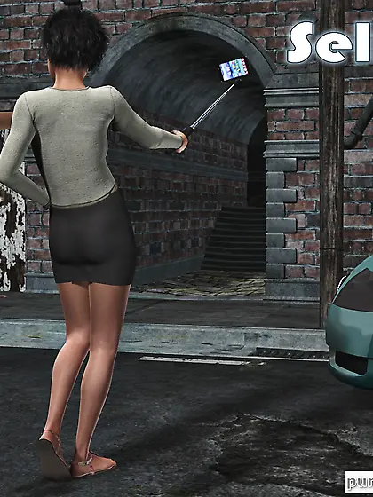 Pretty girl and her pal take kinky selfies