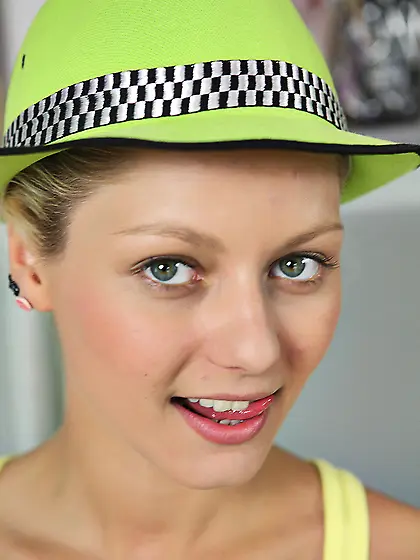 Cute seductive teen babe Pinky June teases us in sexy lingerie a