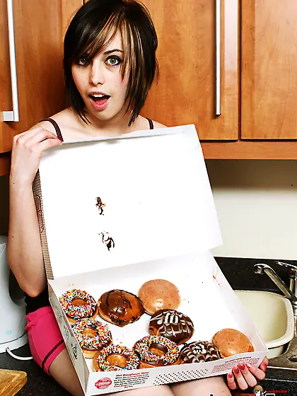 Likes lick chocolate doughnuts