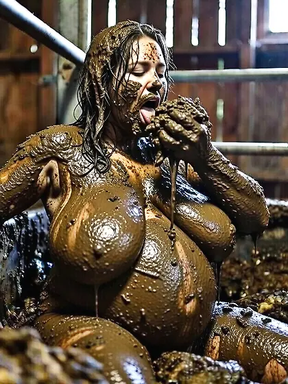 Busty pregnant MILF loves manure