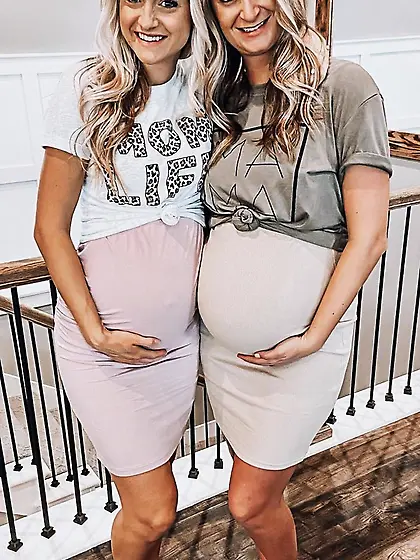 Blonde Pregnant Sisters for Jerking