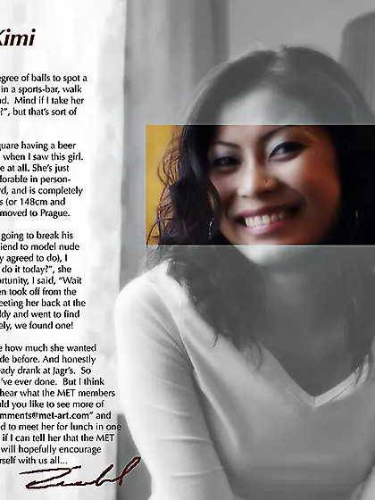 Alluring black chick Kimi strips her blue jeans and shows her am