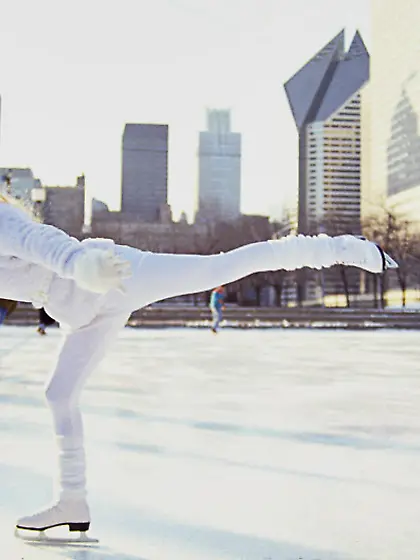 Dreamy blonde ice skater