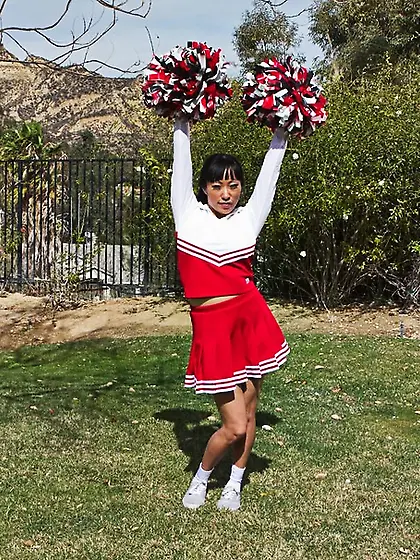 Slutty asian cheerleader faced