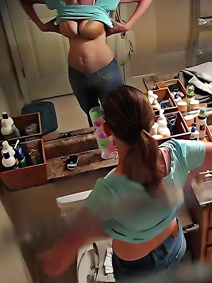 Babysitter's Big Natural Titties Spied