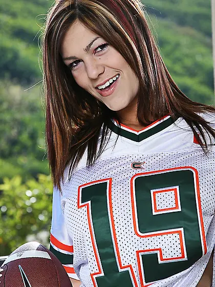 Perfect bodied girl Arika Foxx flashes her big tits and then rem