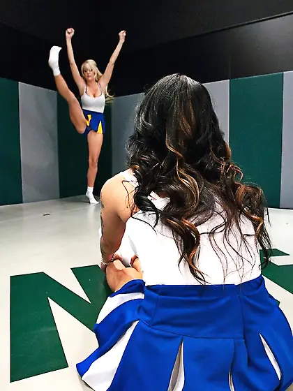 Kinky cheerleader long cock