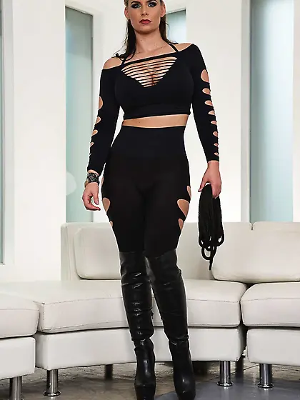 Skinny lesbian femdom