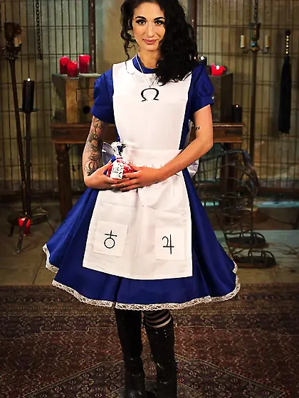 Winsome woman stripped historical