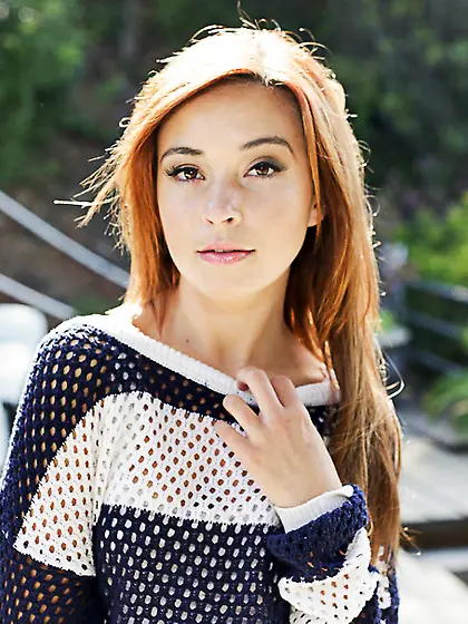 Sexy redhead bimbo white