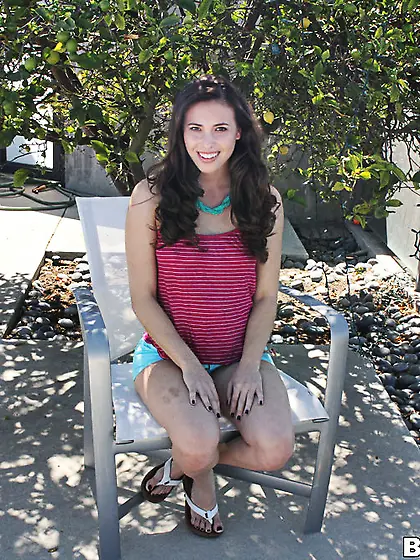 Adorable white chick shows her hot body and gets pleased by a bi