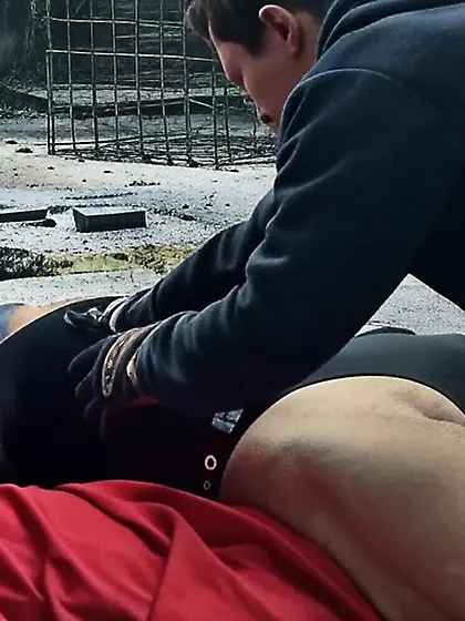 Black Superhero captured in netting.  KO and fondle