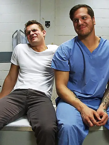 Kinky gay doctor examines his good looking...