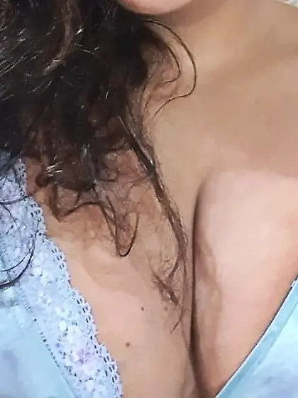 goddess in sexy blue satin dress