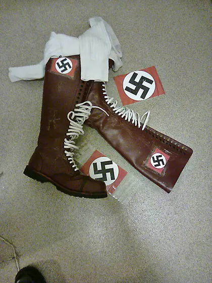 Gay skinhead boots salute sex