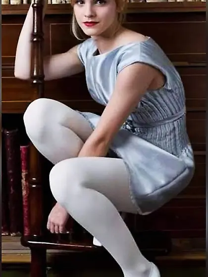 Emma Watson,  cum for Emma in stockings/pantyhose