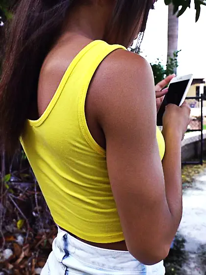 Naughty chick yellow top