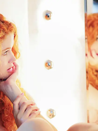 Beautiful curly redhead feel