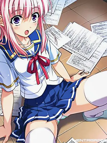 Alluring anime slut putting