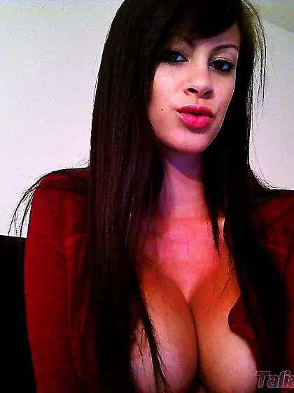 The seducing brunette lady Talia Shepard is showing big boobs wi