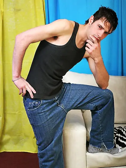 Brunette hottie grabs cocks