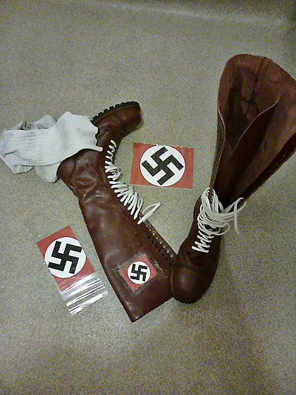 Gay skinhead boots salute sex