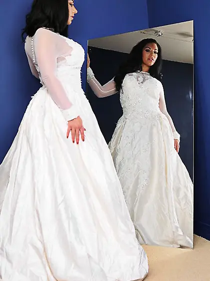 Lecherous bombshells discard clothes and pose totally naked by t