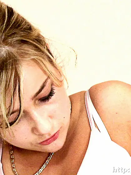 Russian teen blonde fingering pussy and masturbating