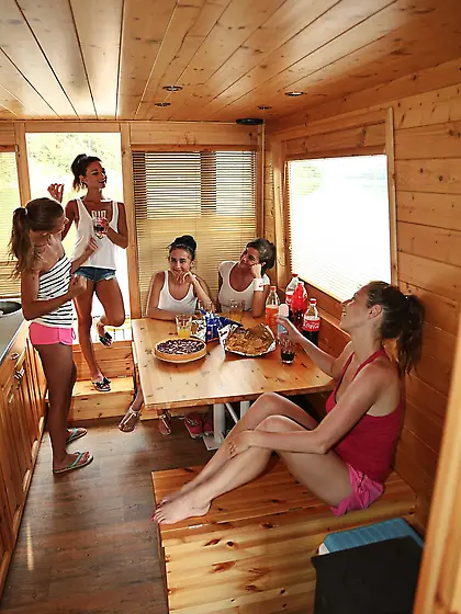 Ana Bell Evans and Antonia Sainz indulge in toy play with their