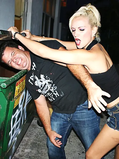 Skyla Paris takes her slutty black dress off and blows her lover