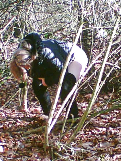 nasty slut sara pissing outdoors