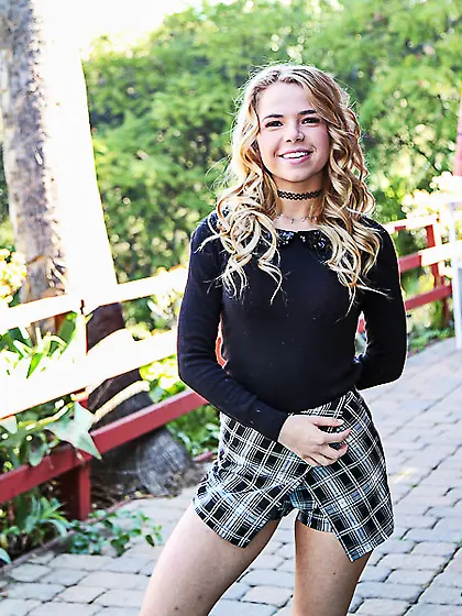 Curly hair teen pink