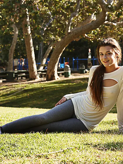 Sporty girls gray leggings