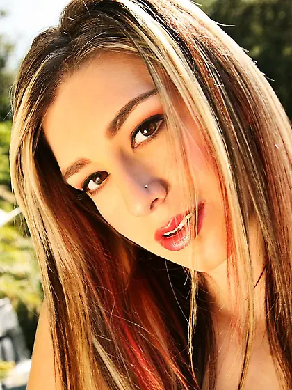 Sensual September Carrino taking her bikini off and showing her