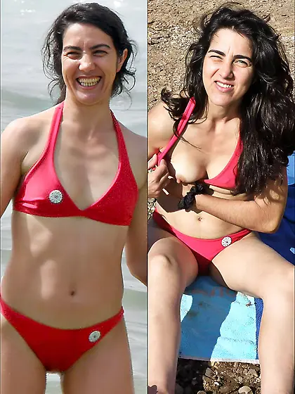 Dressed and undressed amateur milf