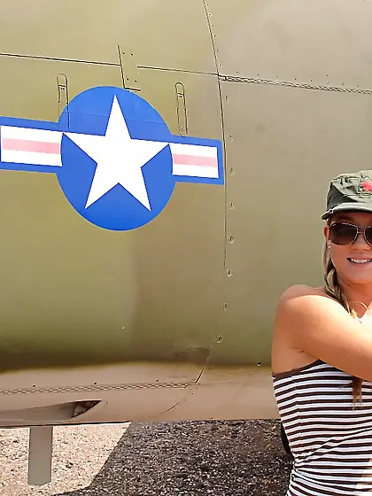 Alison Angel explores the city and plays with her naked body rig