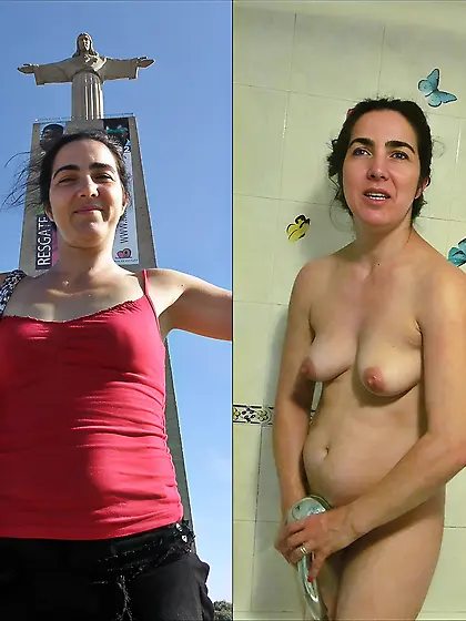 Dressed and undressed amateur milf