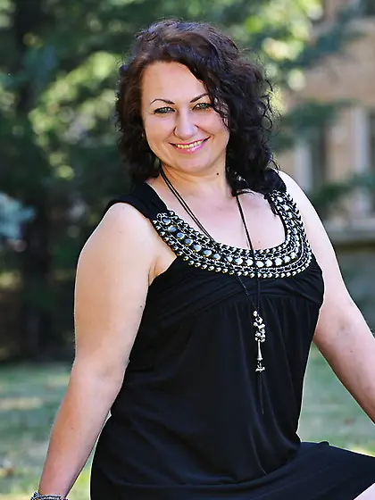 White milf with brown hair and big tits