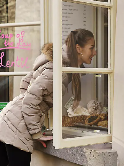 Long-haired brunette teen posing